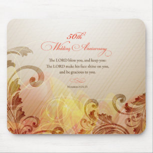 Mousepad 50º aniversário de casamento, Lord Bless e Keep