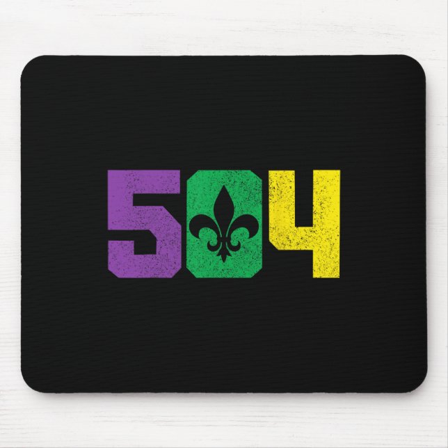 Mousepad 504 Código de Área Pride Nola Nova Orleans Louisia (Frente)