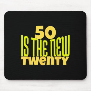 Mousepad 50 é o Novo Vinte Engraçado 50º Aniversário 50 Ano