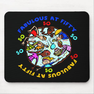 Mousepad 50th Presentes de aniversário