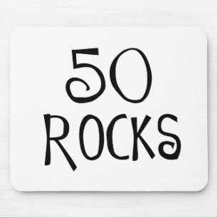 Mousepad 50th presentes de aniversário, 50 ROCHAS