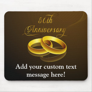 Mousepad 50th Roteiro Dourado do aniversário