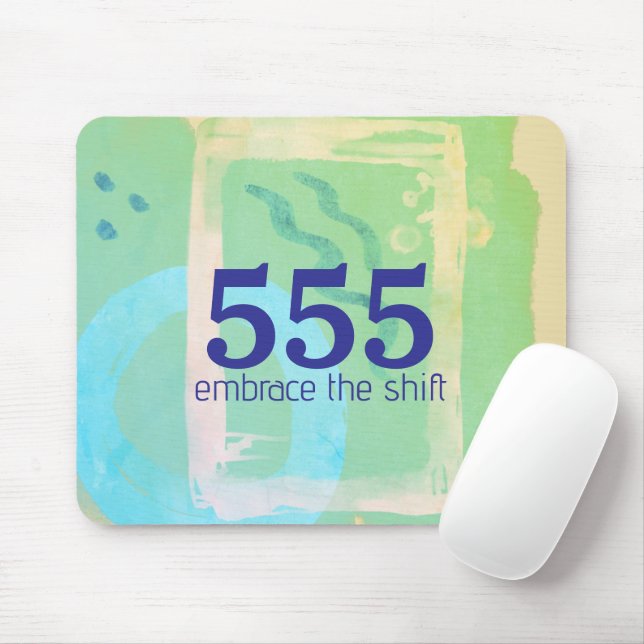 Mousepad 555 Números de anjos Transformam Vibes Altas (Com mouse)