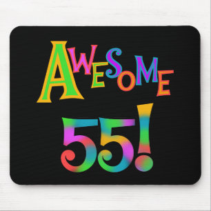 Mousepad 55 t-shirt e presentes impressionantes do aniversá
