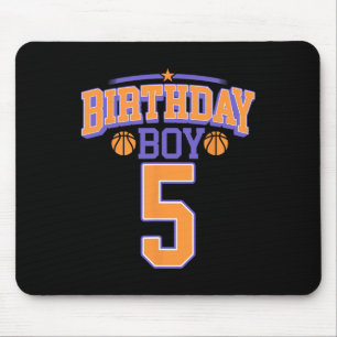 Mousepad 5 Birthday Boy Basball De Mais De 5 Anos