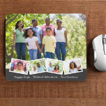 Mousepad 5 Fotografias Collage Zigzag Photo Strip e Texto P<br><div class="desc">Quando você precisa de um lembrete em sua mesa de todos os bons momentos - este mouse personalizado é um lugar para excelente de ser visto. O modelo está pronto para você adicionar 5 fotos e seu texto personalizado motivador. A foto principal será usada como fundo e as 4 fotos...</div>