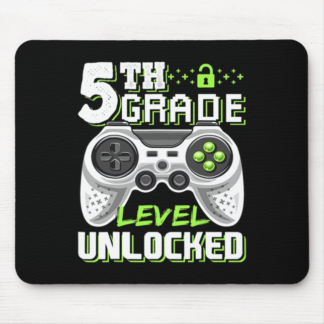 Mousepad 5th Grade Level Unlocked Video Game Back To School (Frente)