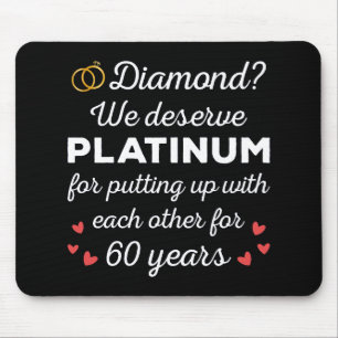 Mousepad 60º Aniversário do Casamento I - Casal Engraçado D