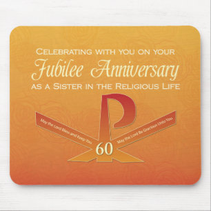 Mousepad 60º aniversário do Jubileu Nun Pax Cross, Orange