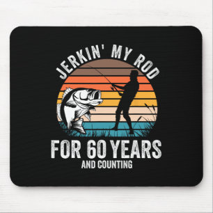 Mousepad 60.º Presente De Aniversário Para Os Pescadores