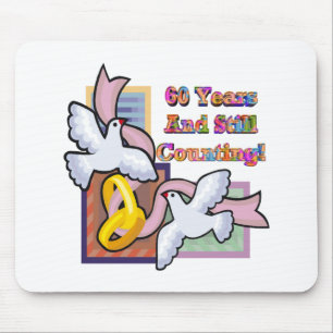 Mousepad 60th aniversário de casamento GT