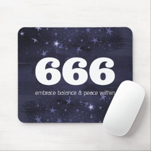 Mousepad 666 Angel Number Estrelas Mais alto autoalinhament