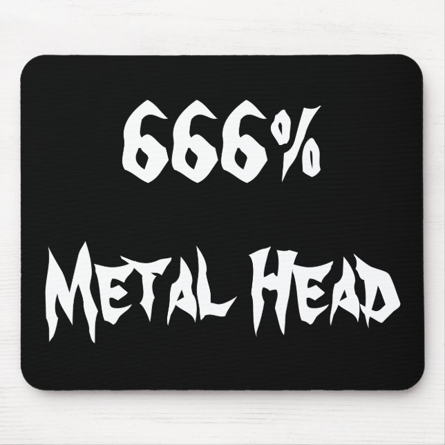 Mousepad 666% Cabeça de metal (Frente)