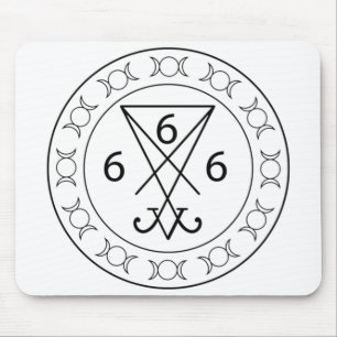 Mousepad 666 Lúcifer preto