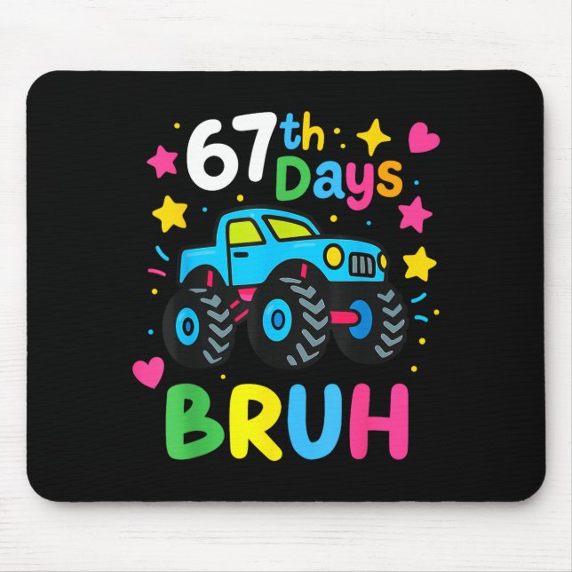 Mousepad 67º Dia De Escola Bruh Meme Engraçado 67 Monstro C (Frente)