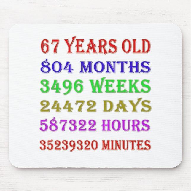 Mousepad 67.º aniversário (Frente)