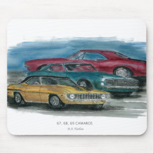 Mousepad 67, 68, tapete do rato de 69 Camaro