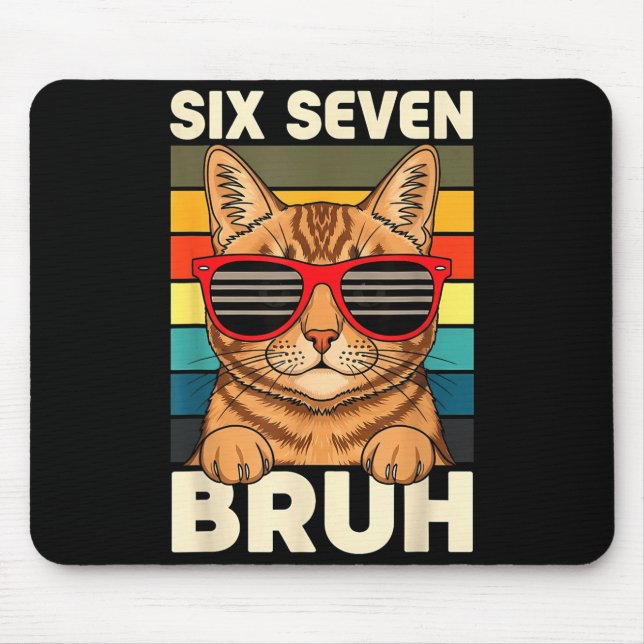Mousepad 67 Animais Engraçado 67 Brainrot Juventude Gatos 6 (Frente)