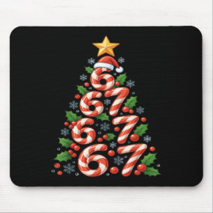 Mousepad 67 Árvore de Natal Cane Candy Engraçado Feriado Xm