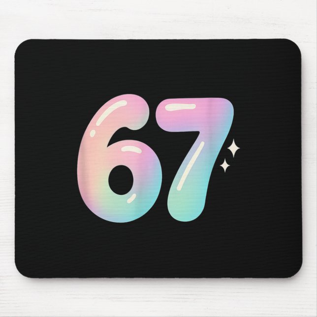 Mousepad 67 Aura Energy Alpha Gíria Meme da Internet  (Frente)