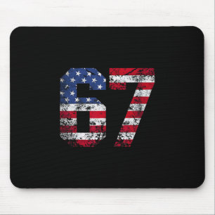 Mousepad 67 Bandeira Americana Meme Divertido Six Seven Ger