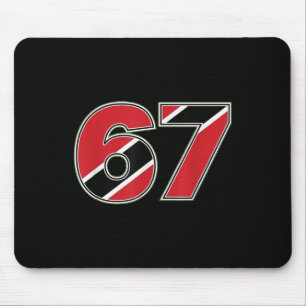 Mousepad 67 bandeira Togo Trinidad design de número