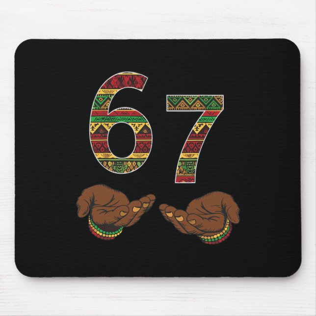 Mousepad 67 Black History Month Pride African 67 Meme Six S (Frente)