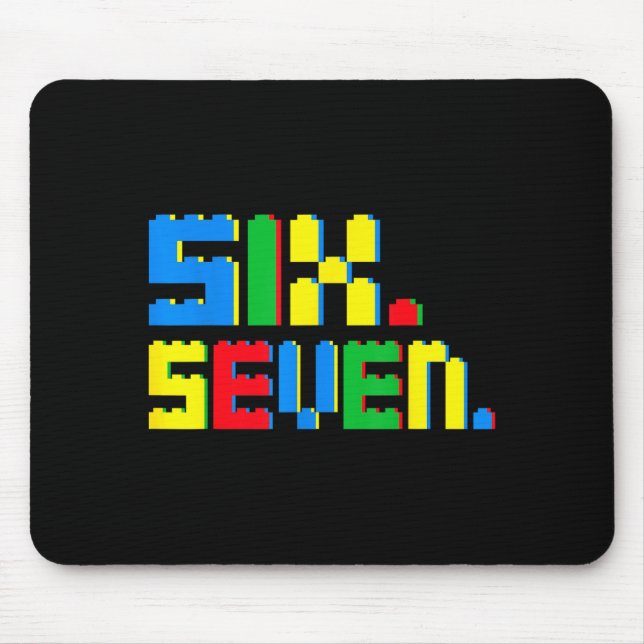 Mousepad 67 Blocos De Construção Para Crianças Meninos Seis (Frente)