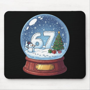 Mousepad 67 Bola de Neve de Natal Engraçada Seis Sete Meme 