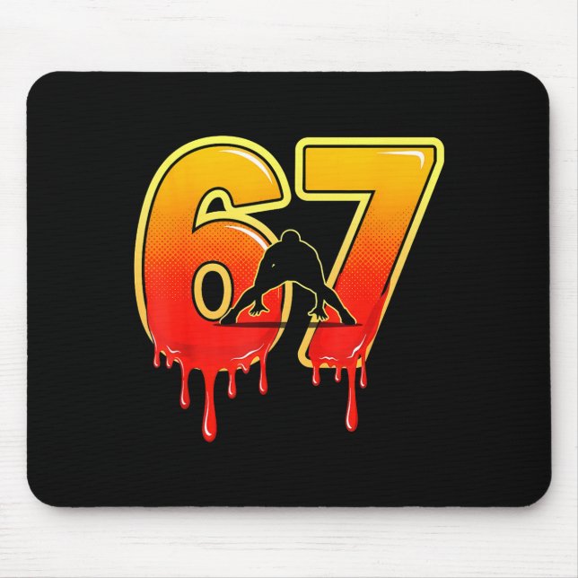 Mousepad 67 Brainrot Youth Wrestling Drip - Funny Kids 67  (Frente)