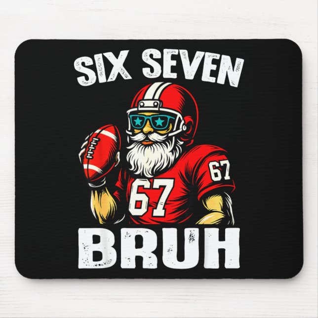 Mousepad 67 Bruh Meme Christmas Football Santa Six Seven  (Frente)