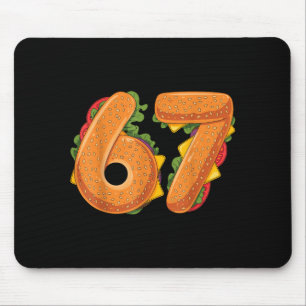 Mousepad 67 Camisa de Hambúrguer de Natal 6 7 Meme Engraçad