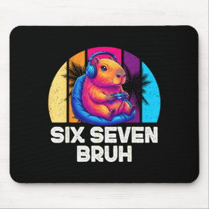 Mousepad 67 Capivara Engraçado Seis Sete Bruh Capivara Víde