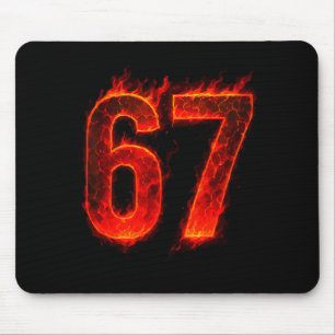 Mousepad 67 Chama Número Sessenta e Sete Meme 67 Criança