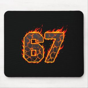 Mousepad 67 Chamas Meme Seis Sete Fogo Divertido Geração Al