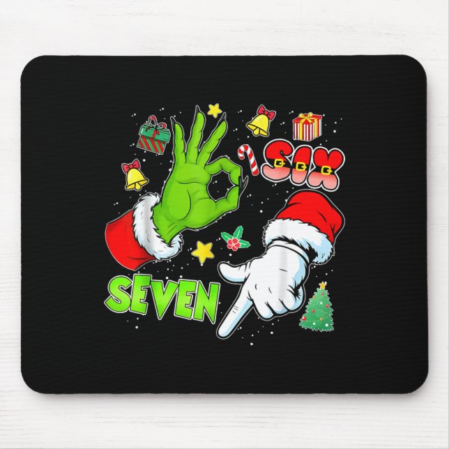 Mousepad 67 Christmas 6 7 Meme Elf Santa Pajamas Gen Alpha  (Frente)