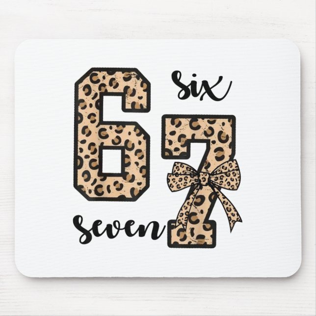 Mousepad 67 Christmas 6 7 Six Seven Meme 67 Leopard Cheetah (Frente)