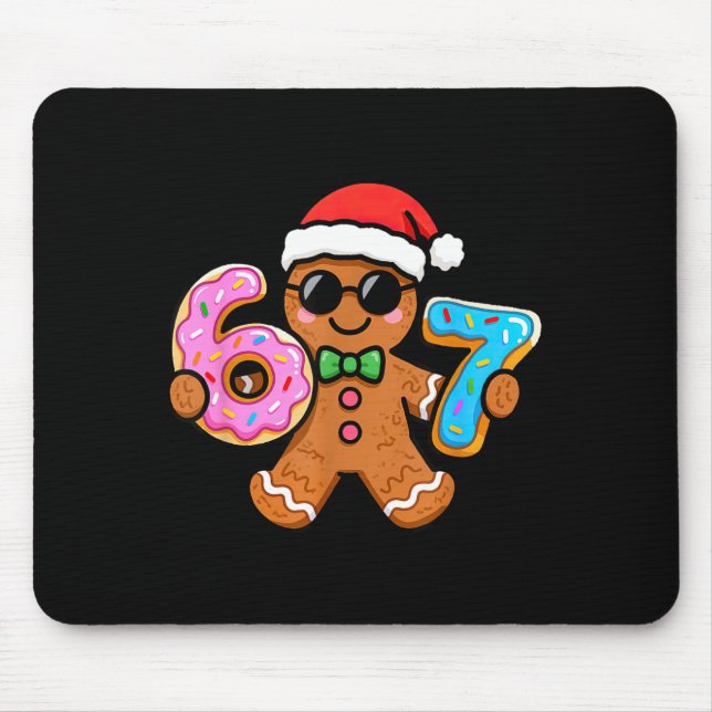 Mousepad 67 Christmas Gingerbread Six Seven Meme Gen Alpha  (Frente)