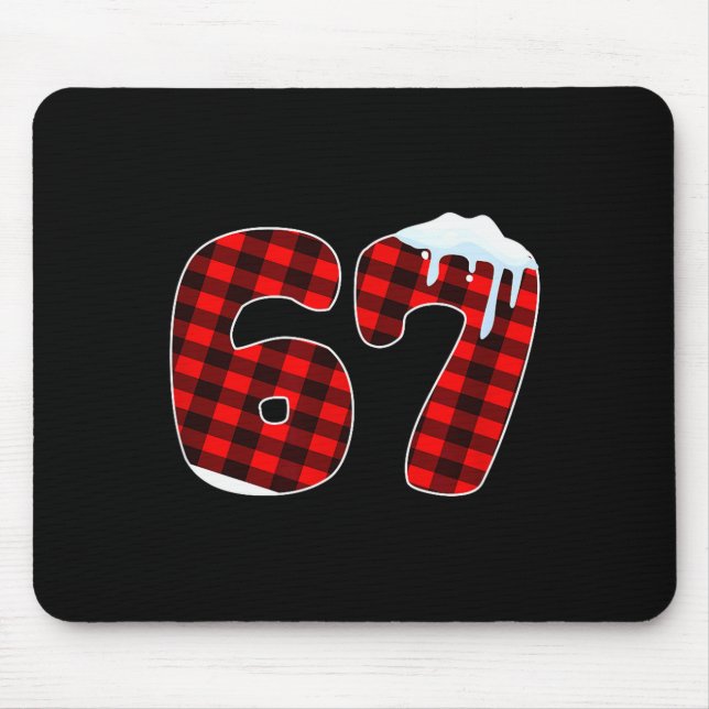 Mousepad 67 Christmas Meme 6 7 Numbers Six Seven Funny Xmas (Frente)