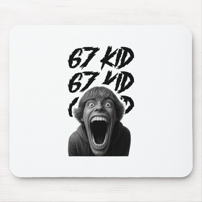Mousepad 67 Criança 67 Meme Seis Sete 6-7 Piada Divertida d (Frente)