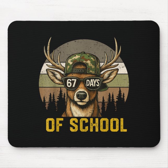 Mousepad 67 Days Of School Deer Hunting Boy Camo Boy Girl T (Frente)