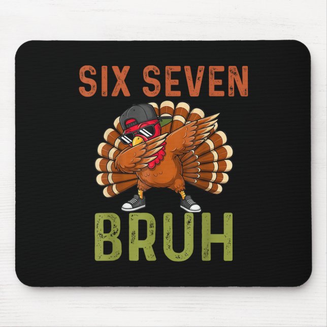 Mousepad 67 Dia de Ação de Graças Engraçado Seis Sete Meme  (Frente)