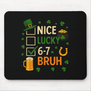 Mousepad 67 Dia de São Patrício Engraçado Seis Sete Trevo 6