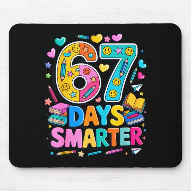 Mousepad 67 Dias De Escola Meme Divertido Professor Aluno  (Frente)