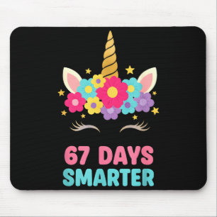 Mousepad 67 Dias Mais Inteligente Arco Meninas Crianças Uni