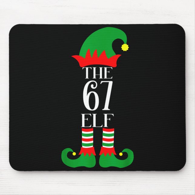 Mousepad 67 Elf Christmas Costume Pajama 67 Meme Gen Alpha  (Frente)