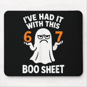 Mousepad 67 Fantasia de Halloween Meme 6 7 Folha de Boo Eng