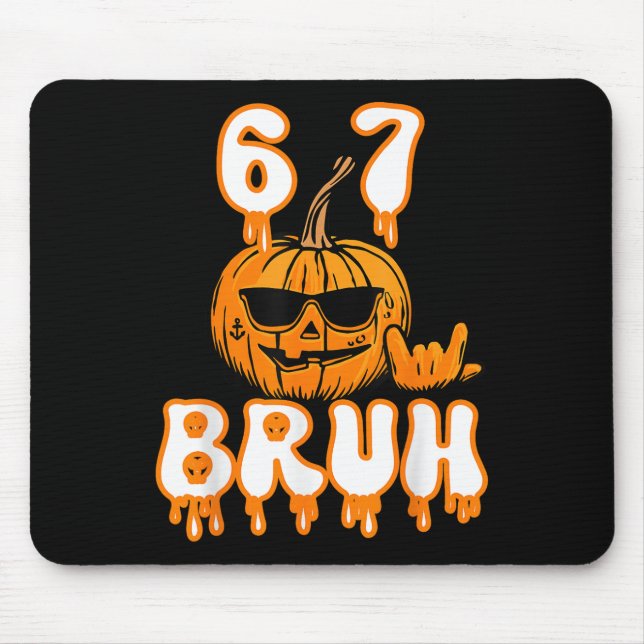 Mousepad 67 Fantasia de Meme de Halloween Brainrot para Cri (Frente)