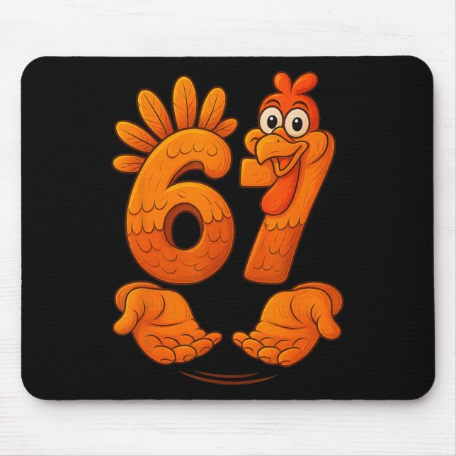 Mousepad 67 Funny Gen Alpha Meme de Ação de Graças Peru Obr (Frente)
