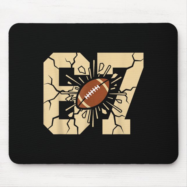 Mousepad 67 Futebol Six Seven 6 7 Meme - Engraçado 6-7 Drip (Frente)